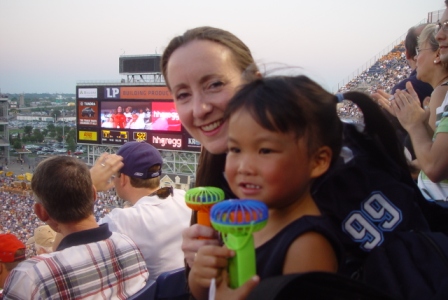 Kasen and Mommy at the Titans game